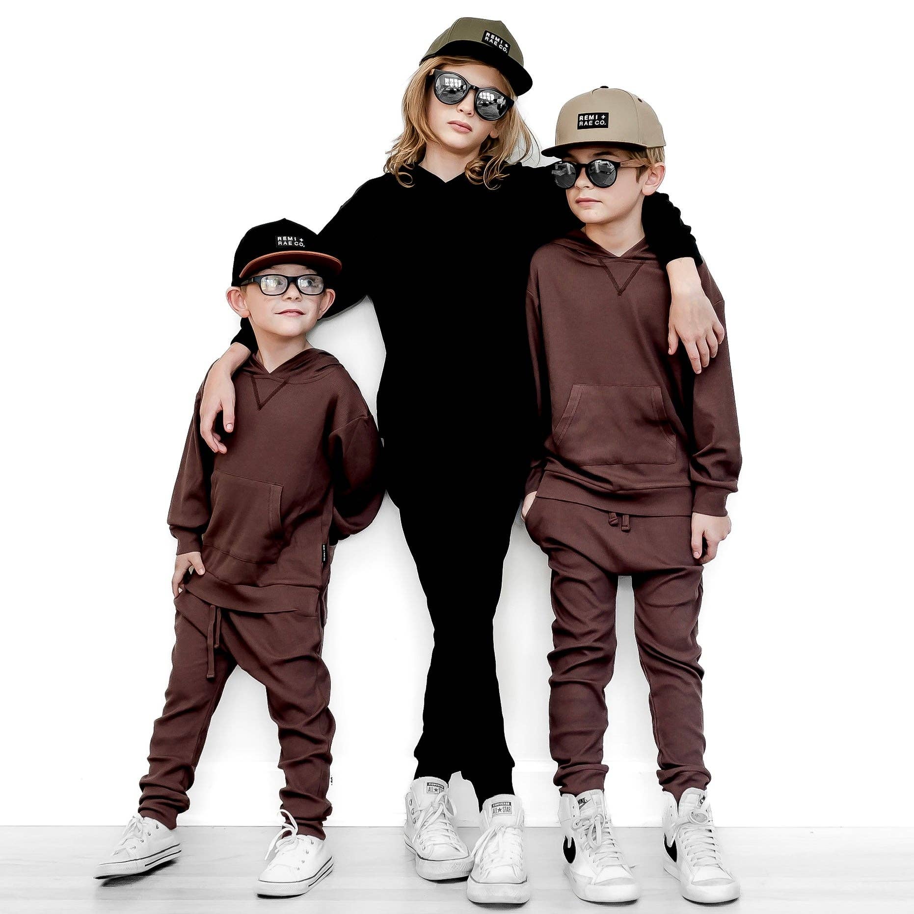 Remi + Rae Co. - Wholesale Hoodie - Kids - BAMBOO RIBBED HOODIE - COCOA6