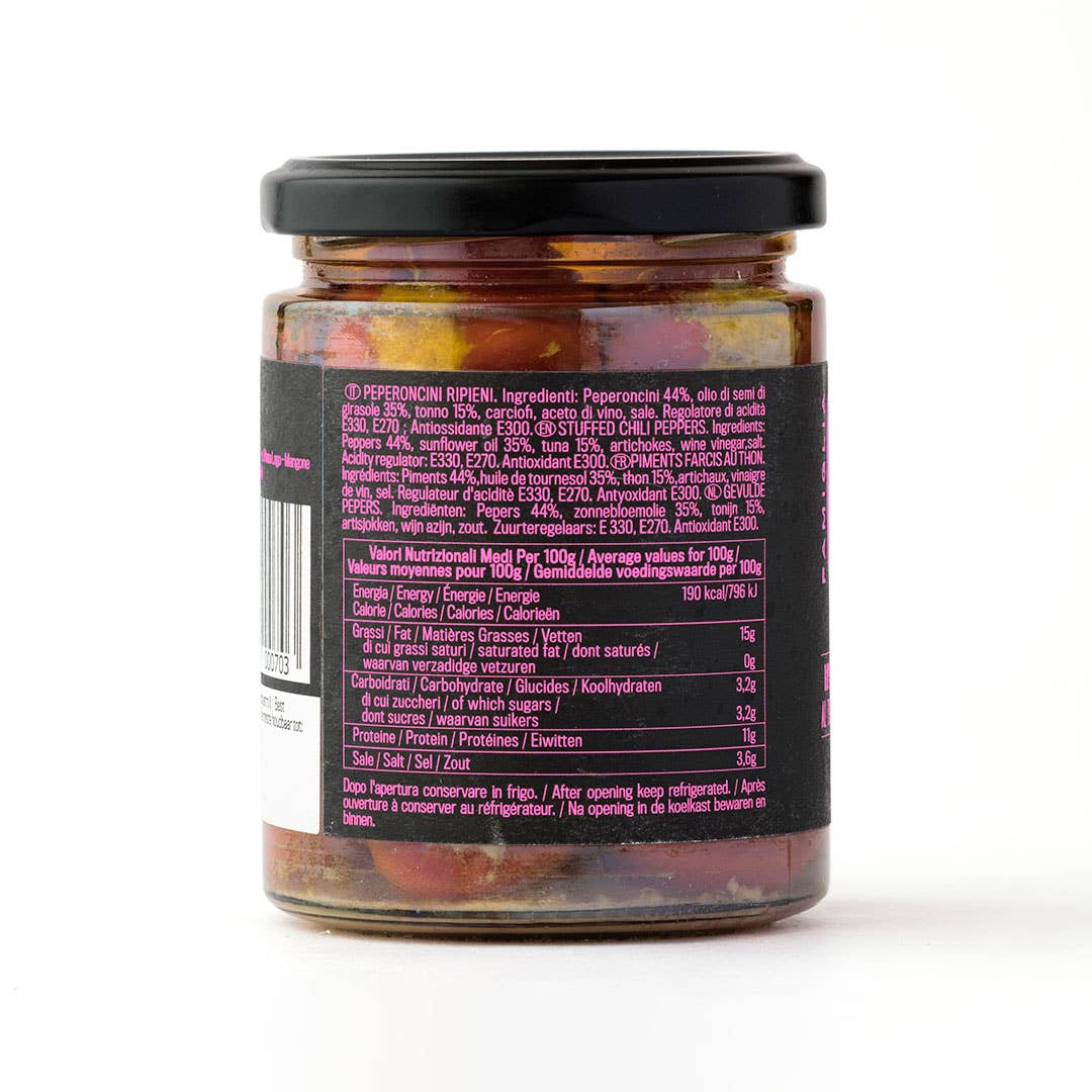 Famiglia Crispino - Wholesale Pickled Vegetables - STUFFED PEPPERS - 270g - 100% CALABRIAN CHILI - HAND MADE2