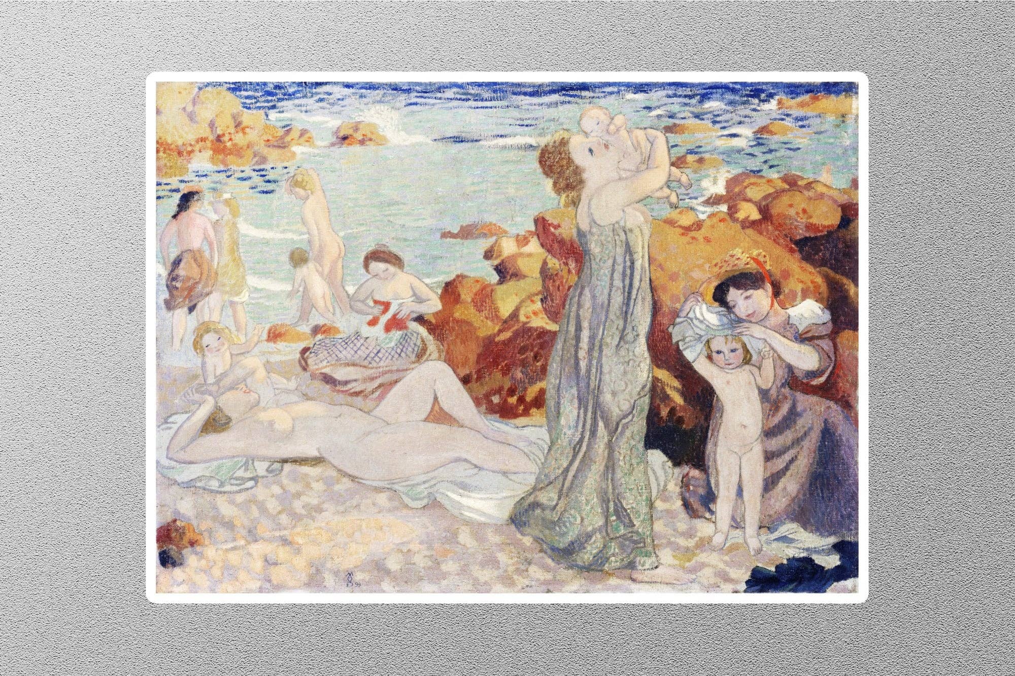 GraffMerch.com - Wholesale Sticker - Bathers Pouldu Beach 1899 Maurice Denis Sticker2
