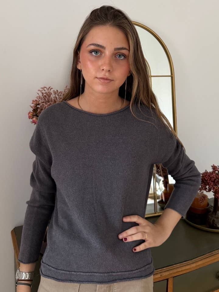 BASIC KNITTED SWEATER for wholesale by SWEET MAGIC MODA Y COMPLEMENTOS