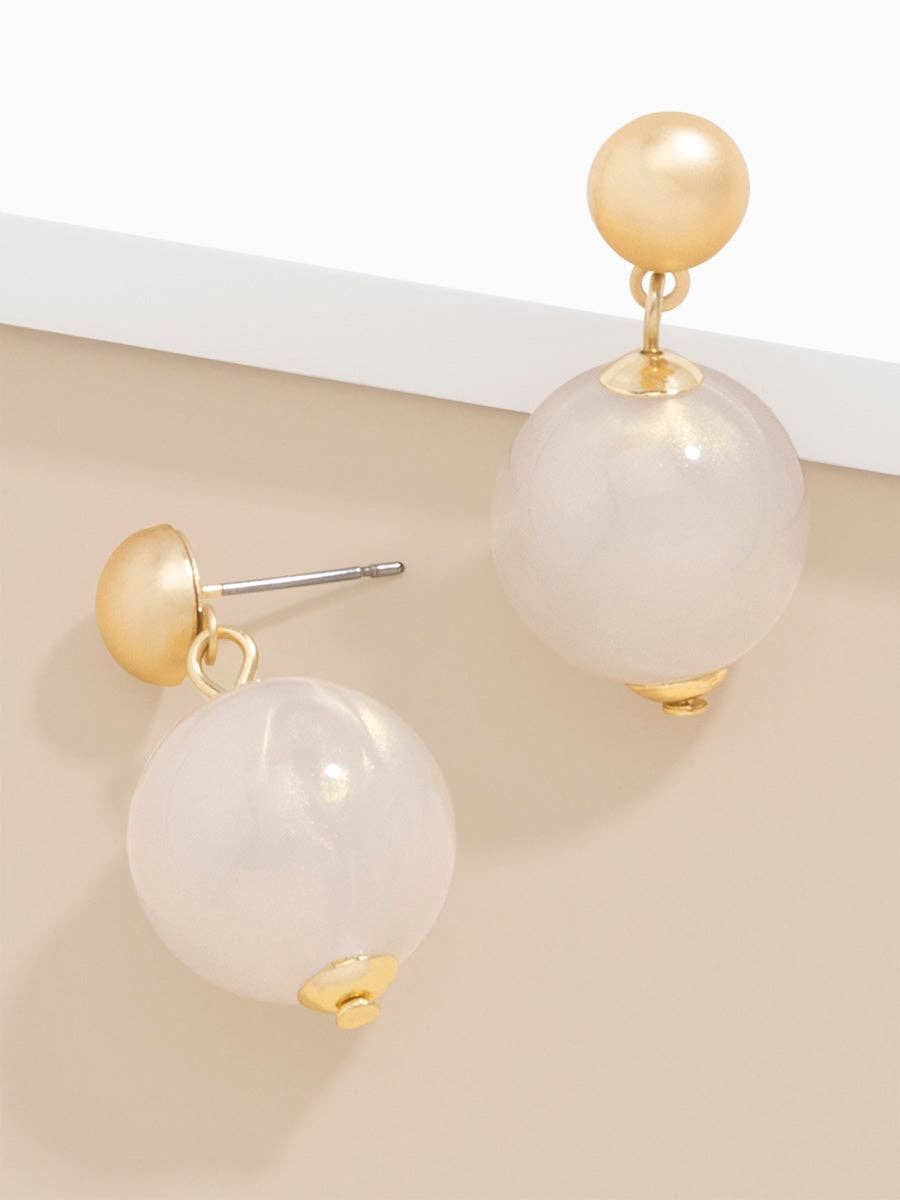 ZENZII Jewelry – Brincos de argola por atacado – Brinco Gota de Conta Iridescente