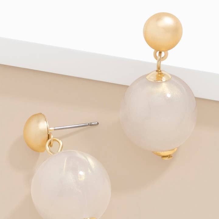 ZENZII Jewelry – Brincos de argola por atacado – Brinco Gota de Conta Iridescente0