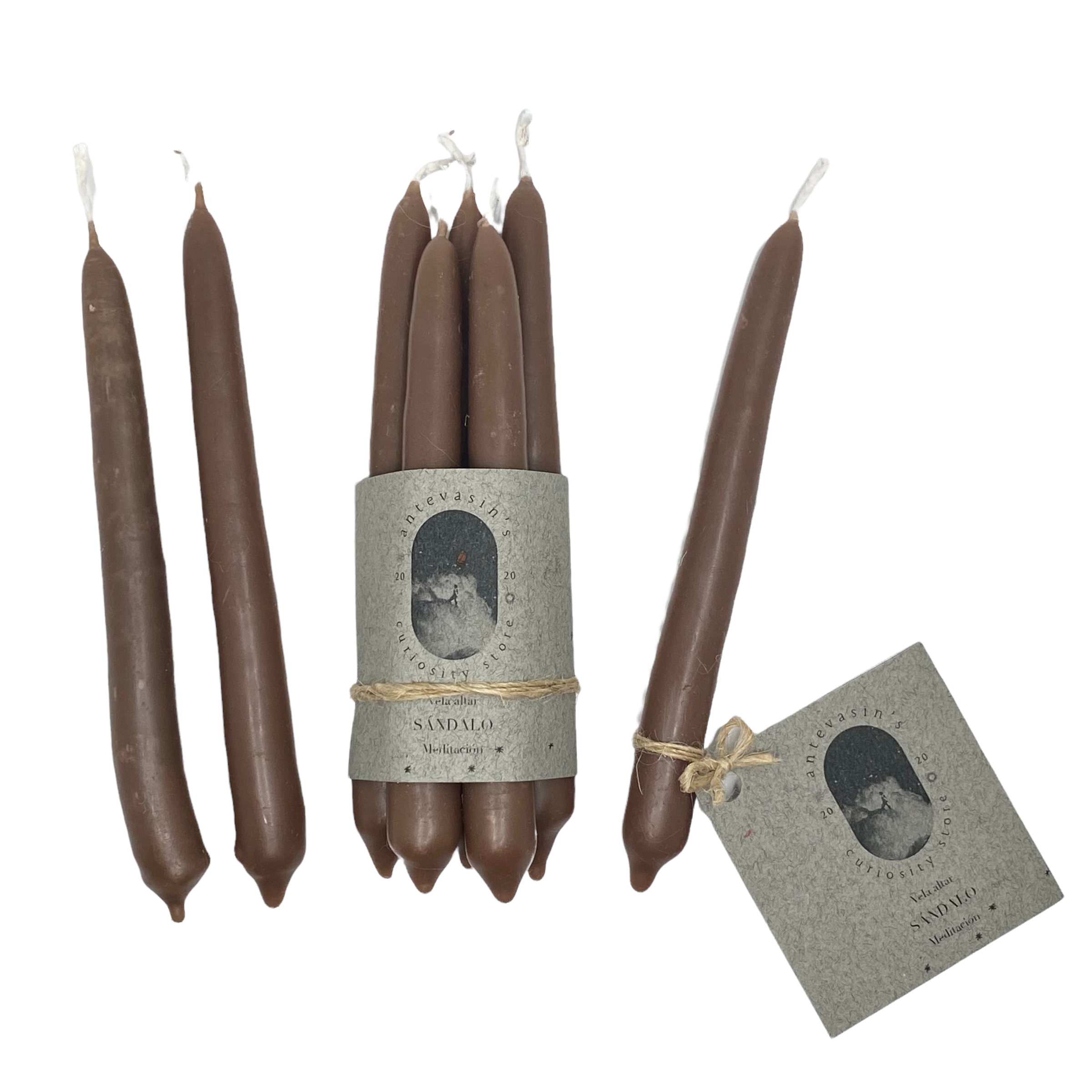 Antevasin´s Store - Wholesale Votive Candle - SANDALWOOD brown ritual candle (meditation) 15gr x 13cm1