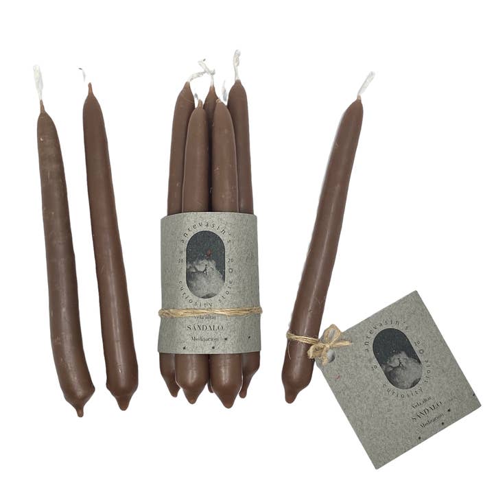 Antevasin´s Store - Wholesale Votive Candle - SANDALWOOD brown ritual candle (meditation) 15gr x 13cm1