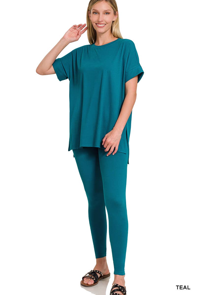 42POPS – Großhandel Loungewear-Set – Damen – Mikrofaser-Oberteil & Leggings 2-teiliges Set30