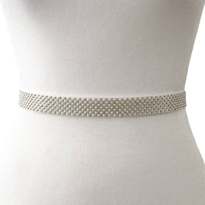 Diamonds and Pearls Belt | Bridal Belt | Formal Belt for wholesale by Melissa Velia