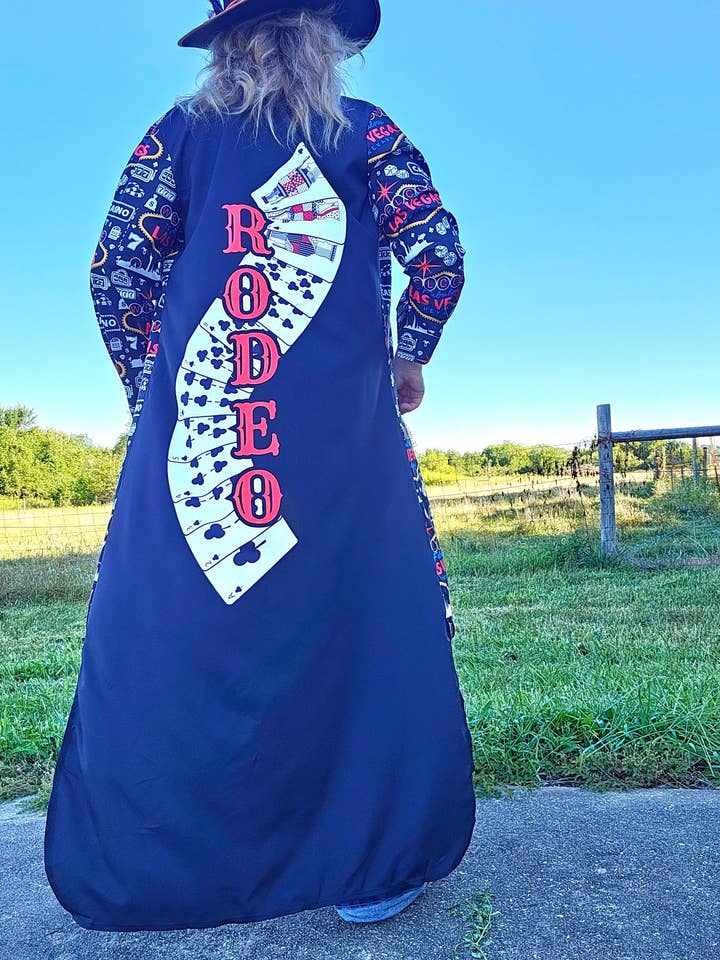 White Rodeo Vegas Women's Western Duster Dress for wholesale on Faire