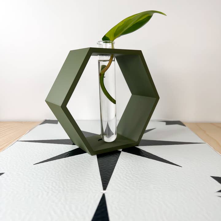 Rosebud Homegoods – wholesale Plant pot stand – Hexagon Propagation Station13