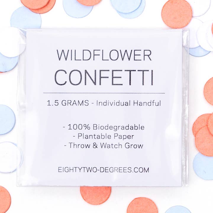 Mini Wildflower Seed Confetti - Frost/Coral/Powder for wholesale by Studio 82°