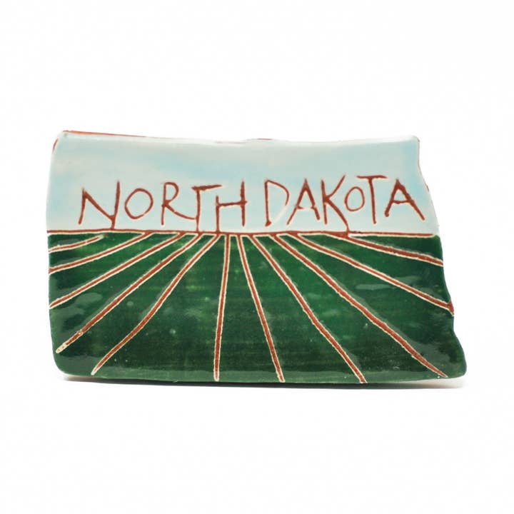 North Dakota Crop Rows Magnet for wholesale by Jenny Sue