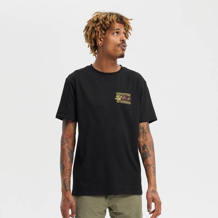 Hydroponic - Wholesale Screen Printed T-Shirt - Men's - SB Neon SS 01-Black1