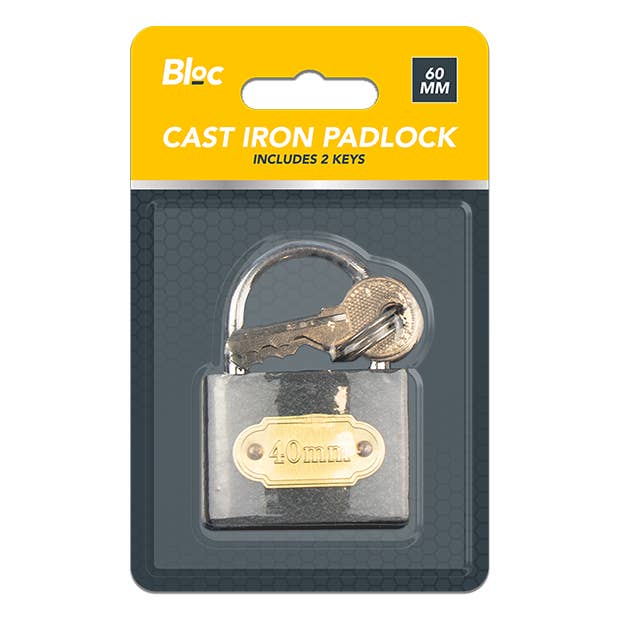 Cast Iron Padlock 60mm for wholesale by LMT-UK