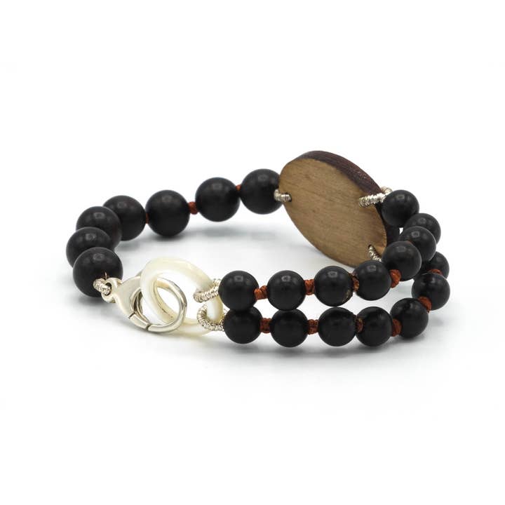 Jen Stock Mindful Designs - Wholesale Beaded Bracelet - Signature ©️Goddess Bracelet || Wood OM3