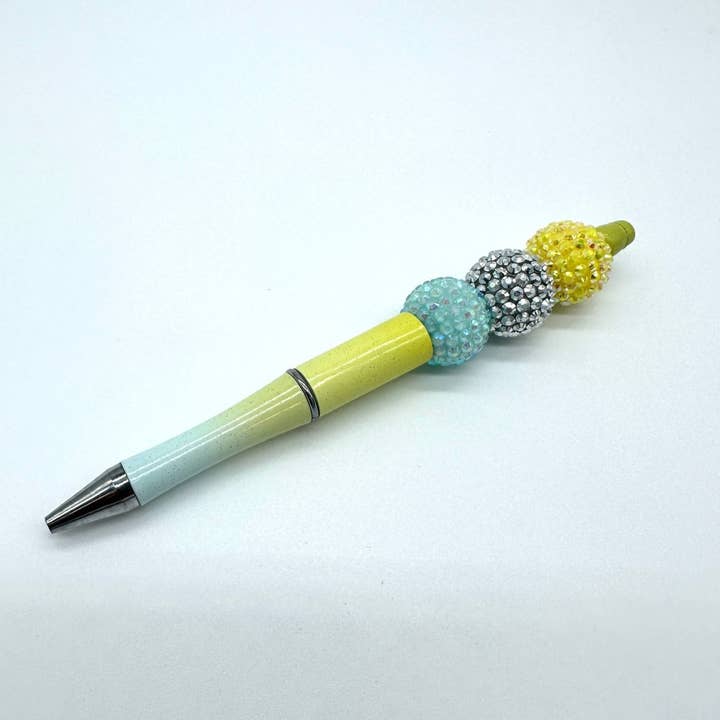 Rhinestone Beaded Pen - Sunny Days for wholesale by Beyond Bead