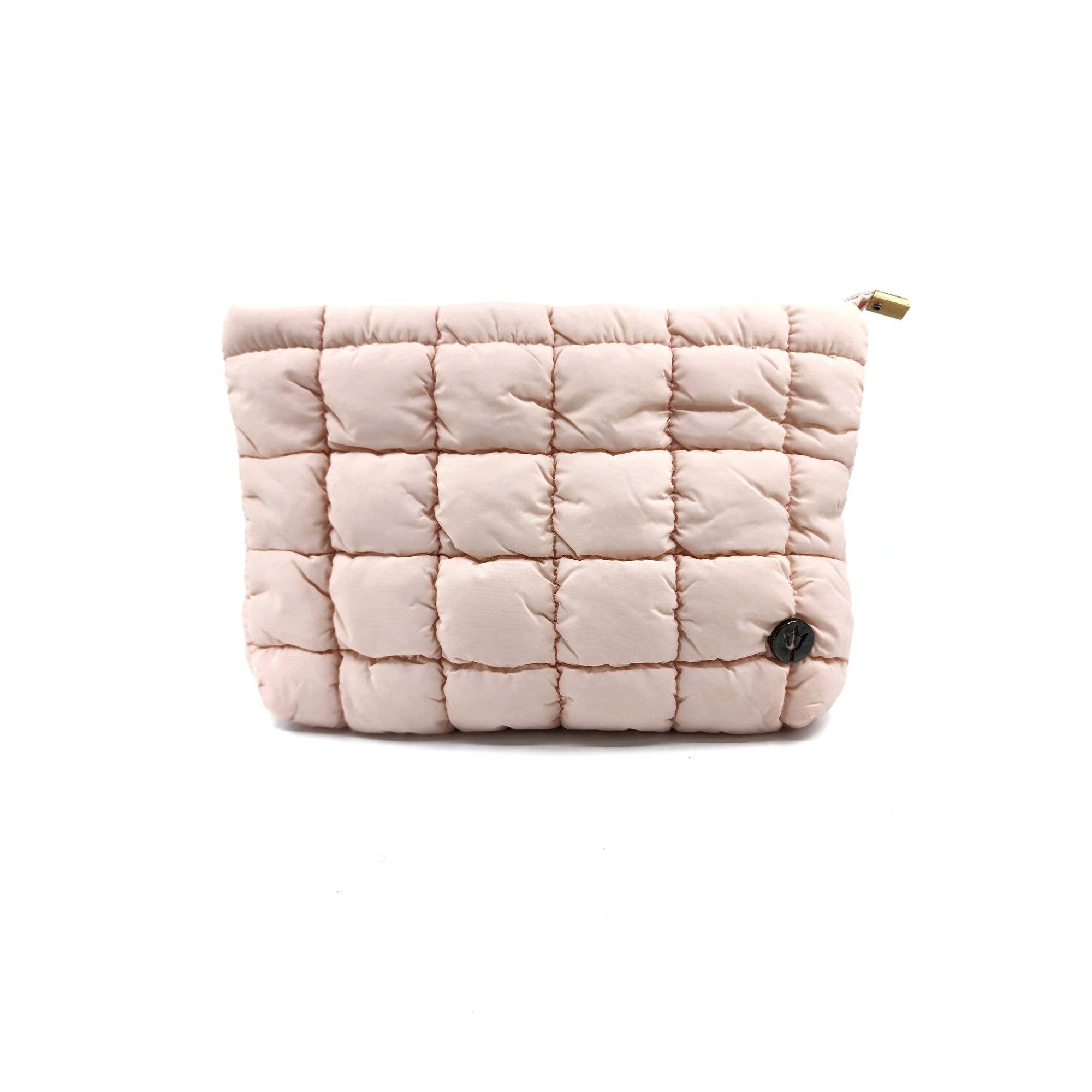 Hatzzi - Vente Trousses de maquillage/cosmétique - Pochette cosmétique zippée en nylon matelassé3