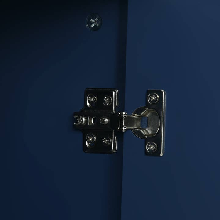 Urban Meuble - Wholesale Cabinet - High sideboard with 2 doors and 3 navy blue drawers with scale pattern H82/B120/T40 AIKETS25