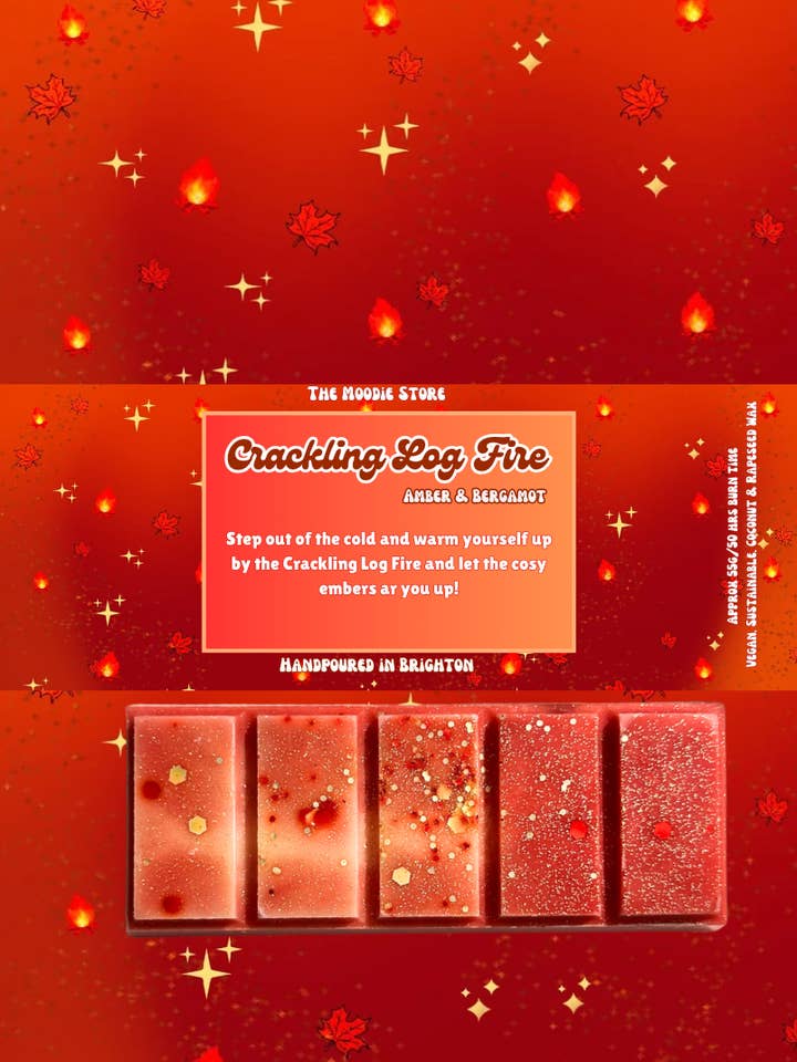 Feu de Bois Crépitant - Barre à Casser Parfumée Ambre & Bergamote pour la vente par The Moodie Store