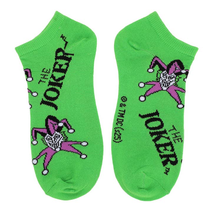 Bioworld Merchandising - Wholesale Socks - Women's - DC Comics Batman & Joker 5 Pair Ankle Socks