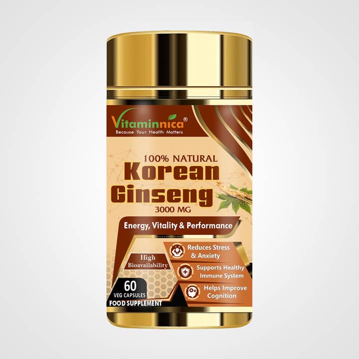 Vitaminnica Koreansk Ginseng-60 Kapslar för wholesale av Vitaminnica healthcare uk