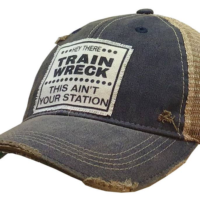 Hey There Train Wreck This Ain't....Trucker Hat Baseball Cap for wholesale by Vintage Life