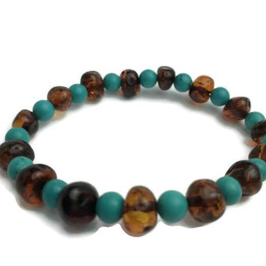 Baltic Amber Teen Adult 7.5 inch Bracelet Polished Cognac Pain Arthritis for wholesale by Baltic Essentials