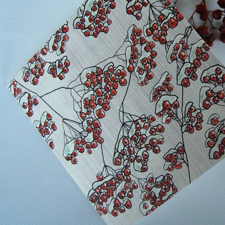 MyDesignPictures - Wholesale Christmas Card - Rowan Berries, Folded Card 24