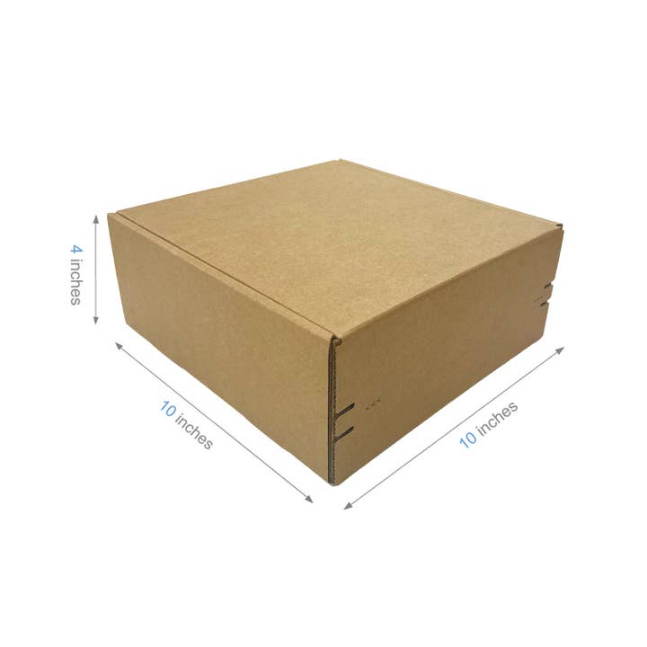40pcs 10"x10"x4" Kraft Corrugated Paper Mailer Boxes for wholesale by Kis Paper