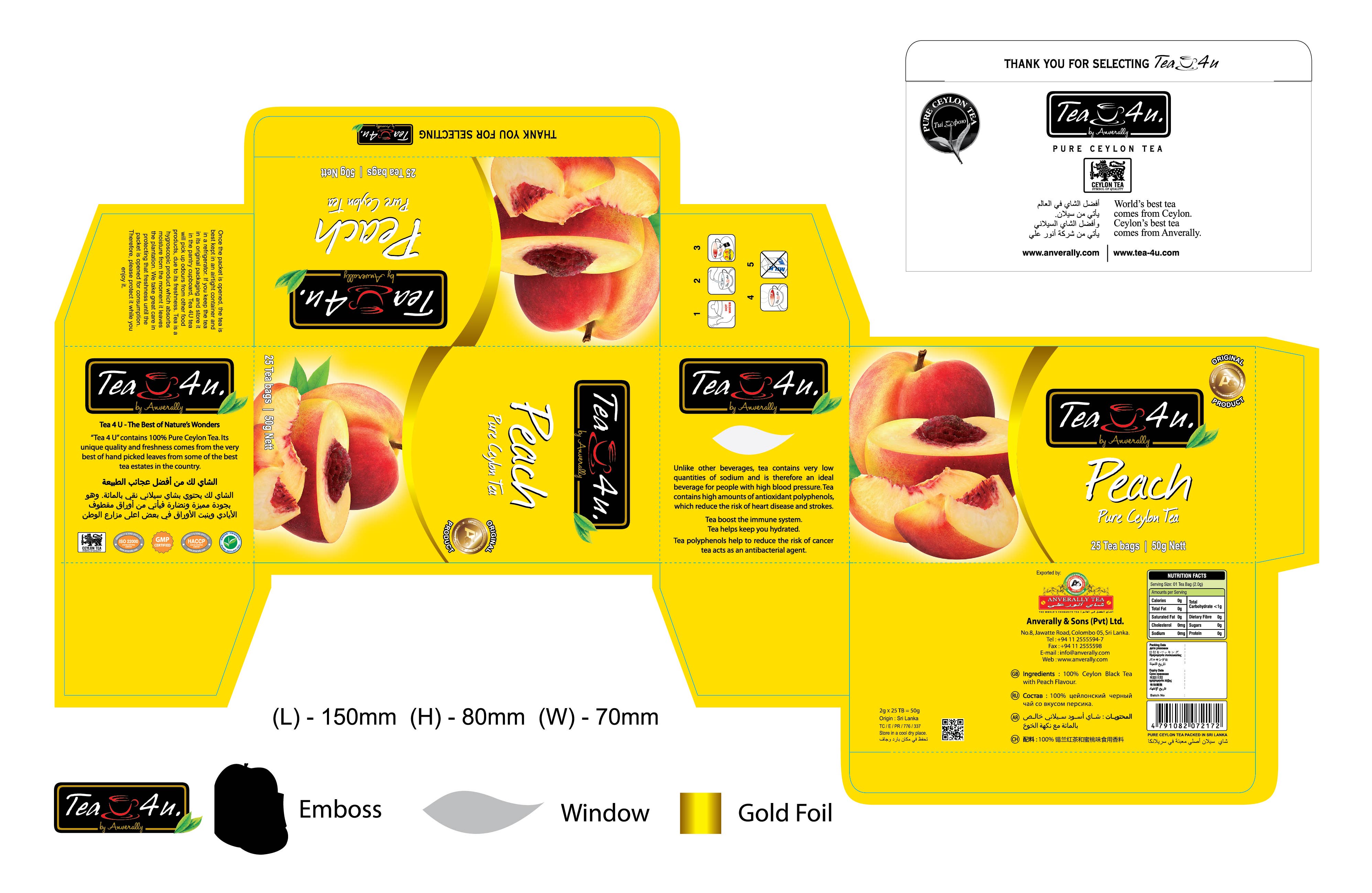 Tea4u – Engroshandel Teposer – Fersken sort te5