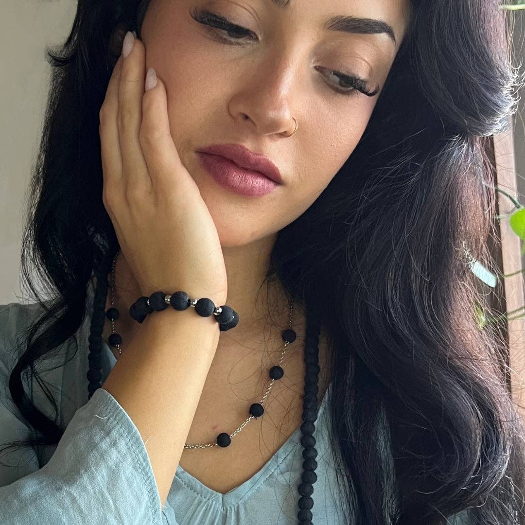 Humble Hilo - Vendita all'ingrosso Bracciale con perline - Bracciale Humble Hilo Sari Jewelry, con Perline di Tessuto e Perline Metalliche11