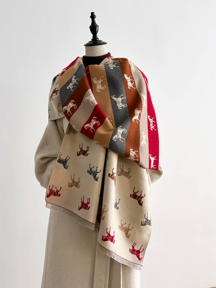 Envoltório Reversível Equino Tricolor Vermelho / Castanho por atacado de Winding River