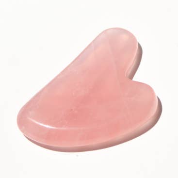 Coração de Quartzo Rosa em forma de Gua Sha por atacado de Root Aromaterapi