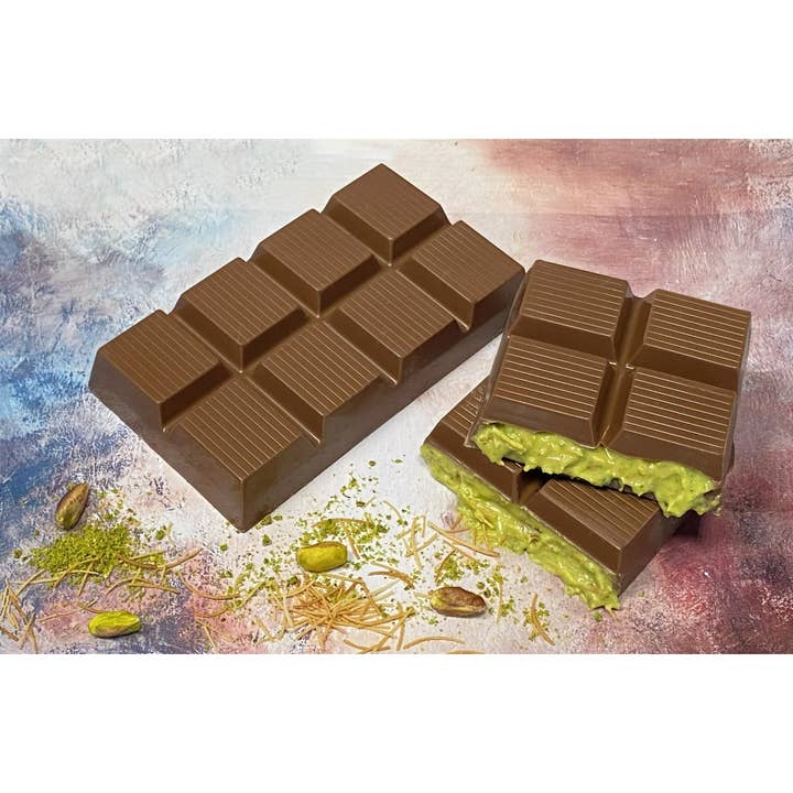 Gourmet Food Solutions, Inc. - Wholesale Chocolate Bar - DARK Dubai Chocolate Bar with Pistachio | Casibasi 90g2