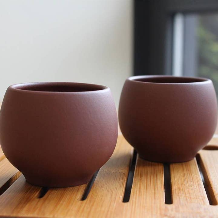 Yixing clay cups 50 ml each, 2 pcs for wholesale by Tea soul