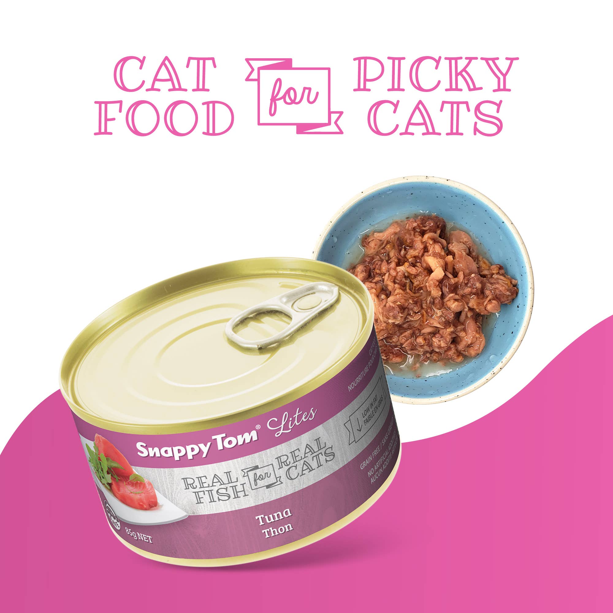 Snappy Tom Pet Supply - Wholesale Pet Food - Cat - Snappy Tom Lites® 3oz - Tuna3
