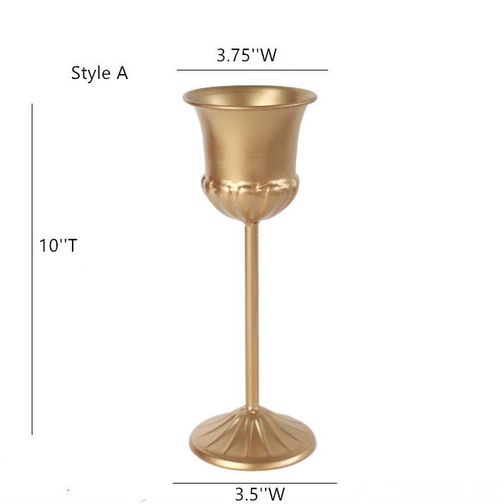 Sweet Home Deco - Wholesale Vase - Metal Gold Floral Holders, Centerpiece Vases, Brass Pin Frog8