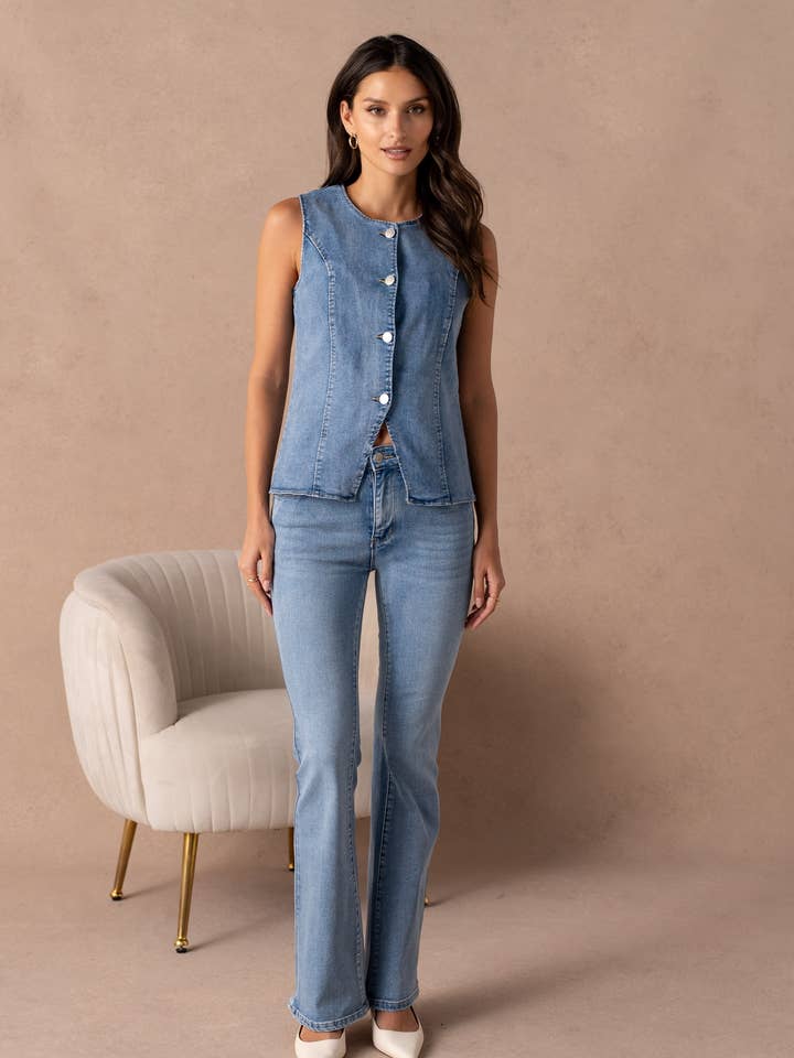 Jean acampanado básico para venta al por mayor de Vivid