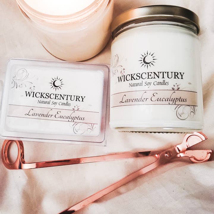 Lavendel Eukalyptus - 9 oz Klassische Soja-Kerzen für den Großhandel von Wickscentury's Natural Soy Candles