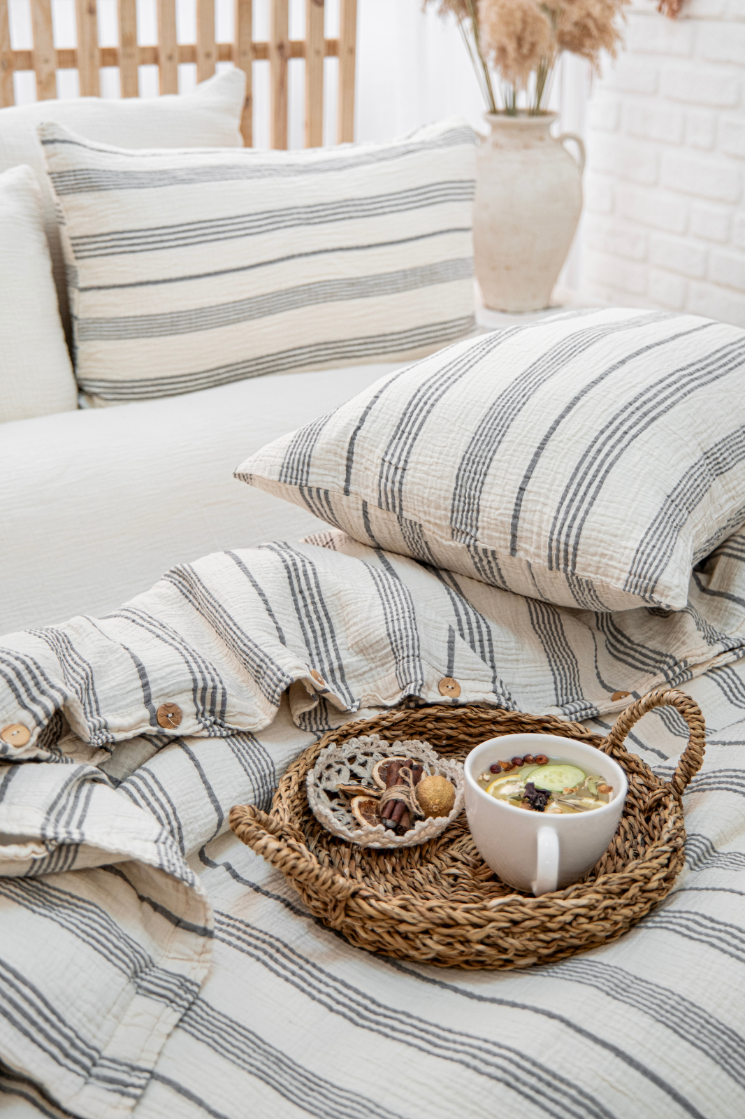 Naturloom - Wholesale Bedding Set - GOTS Certified Organic Muslin Duvet Cover Set Natural Color10