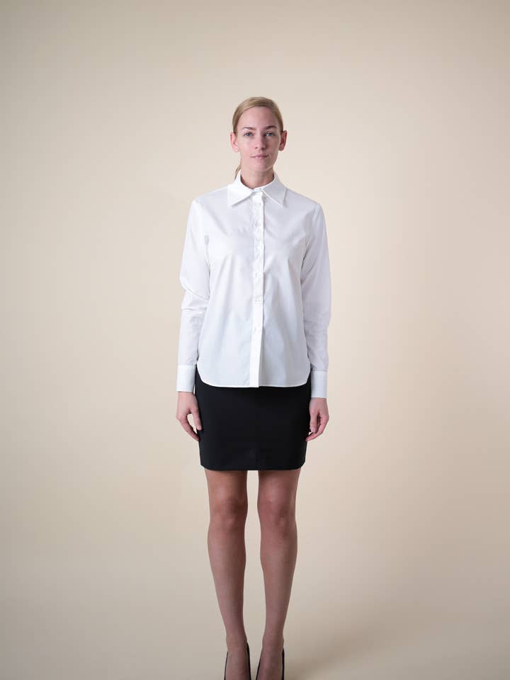 Elena cotton mix oxford shirt for wholesale by EHE Apparel