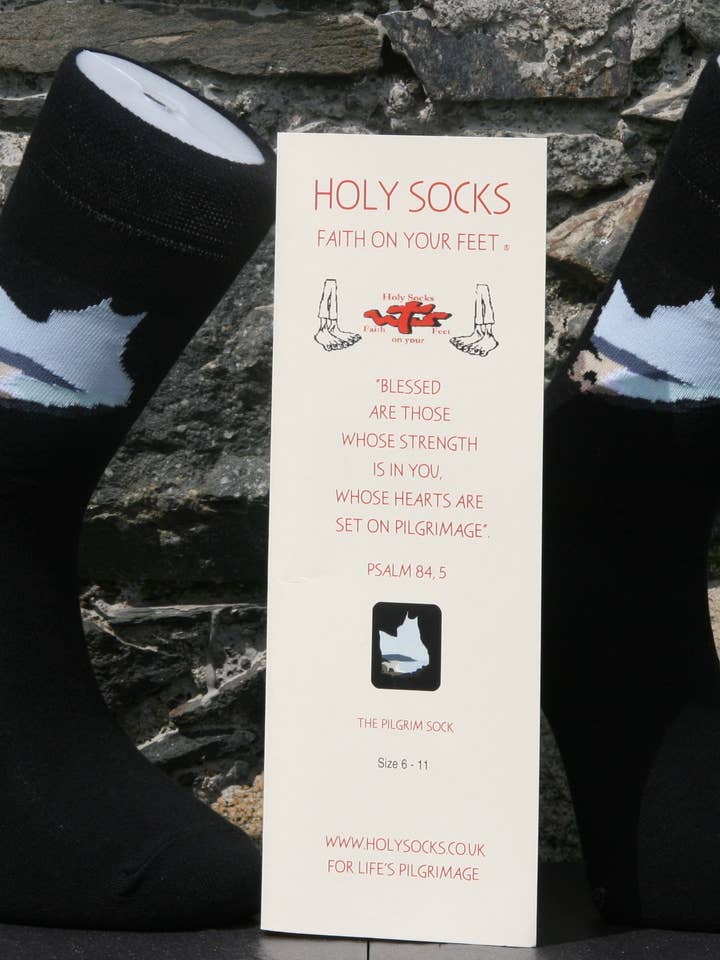 The Pilgrim Sock, psalm 84,5 voor wholesale door Holy Socks