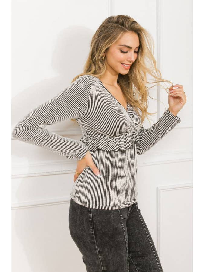 FLYING TOMATO - Wholesale Knit Top - Women's - A knit top-AT2135FM1