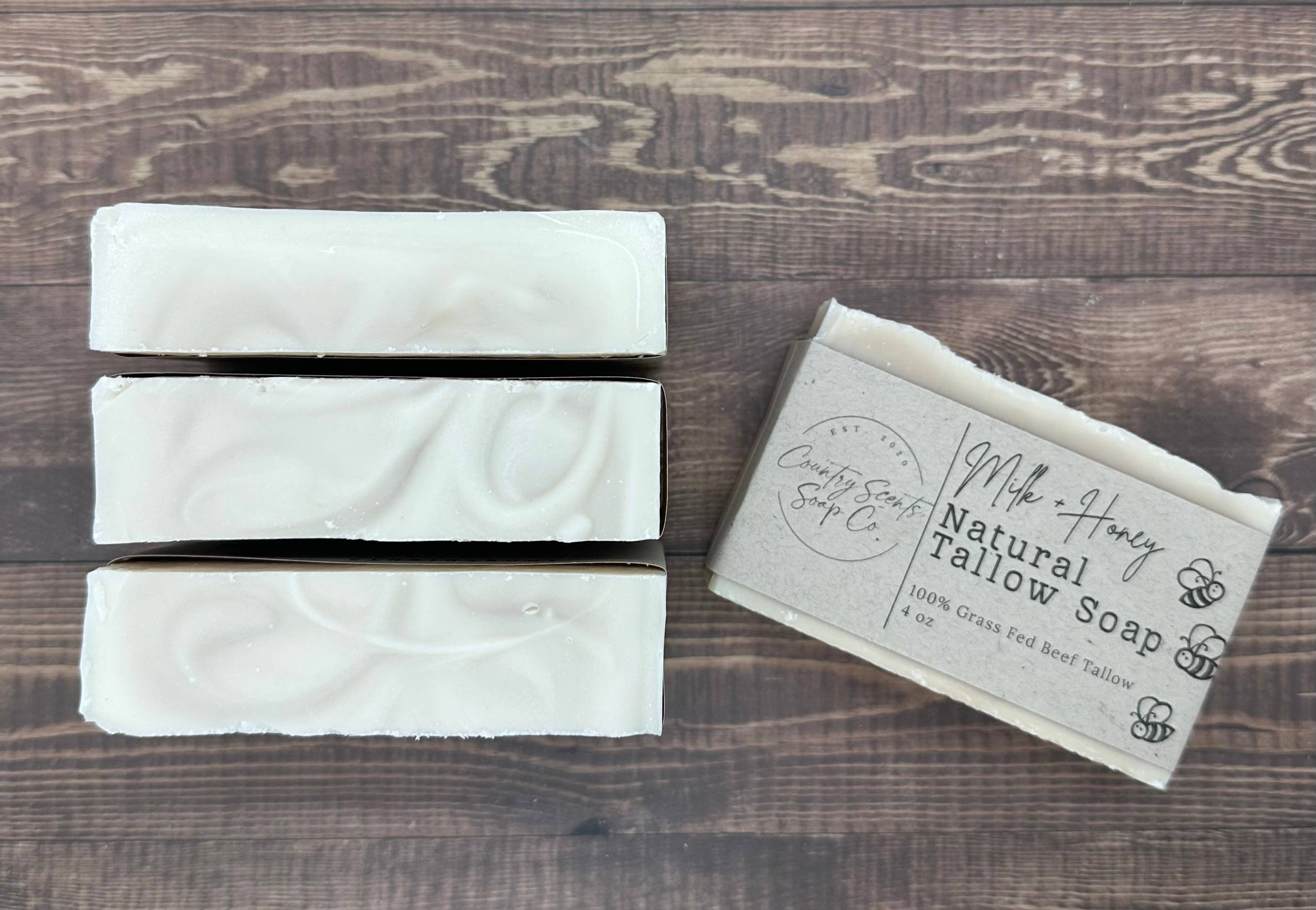 Country Scents Soap Co. - Wholesale Bar Soap - Milk + Honey Tallow Soap1