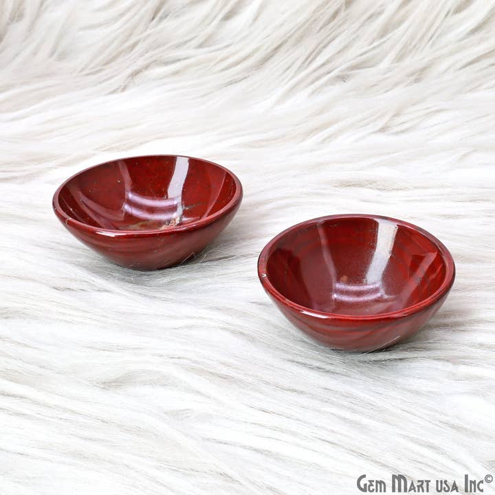 Natural Red Jasper Mini Carved Gemstone Bowl Cup 2 inch for wholesale by GemMartUSA