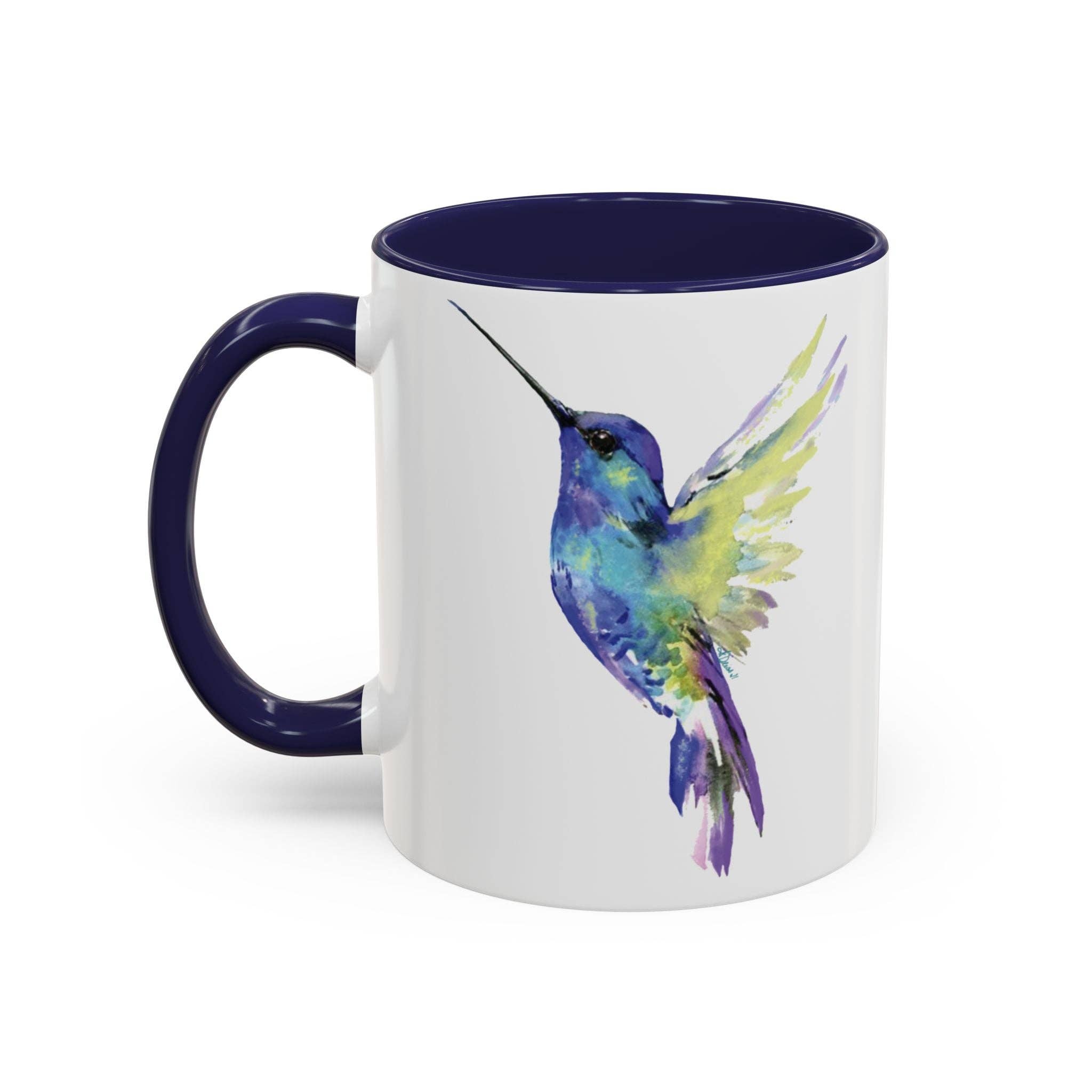 Blue Cava - Wholesale Coffee Mug - Hummingbird Two Tone Ceramic Mug - 11oz & 15oz34