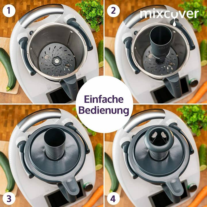 Mixcover GmbH – Großhandel Küchengerät – mixcover Spiralschneider Gemüsenudeln schneiden kompatibel mit Thermomix TM6 TM5