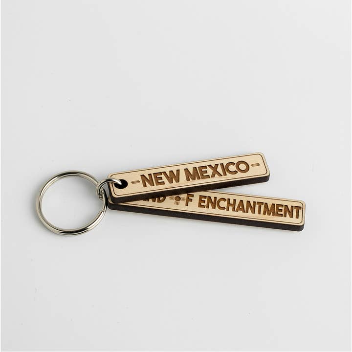 New Mexico Wood Keyring for wholesale by 163 Design Company