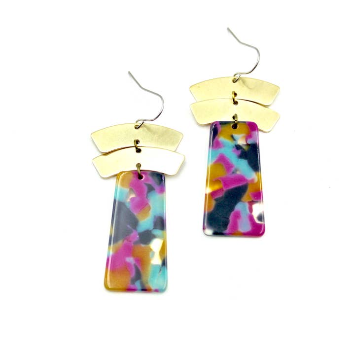 Chunky Drop Earrings - Neon for wholesale by Carruthers Jewelry