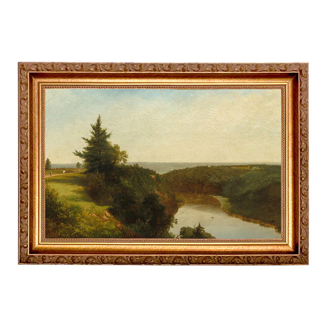 Madison Bay Co. - Historical Home Decor Reproductions – wholesale Art print – River View Scenic by John Kensett Painting Print on Canvas0