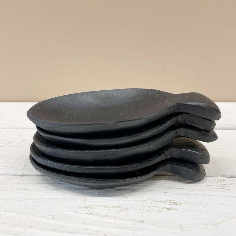 ByBazz - Wholesale Dienblad - Schaaltje Teaklepel Zwart1