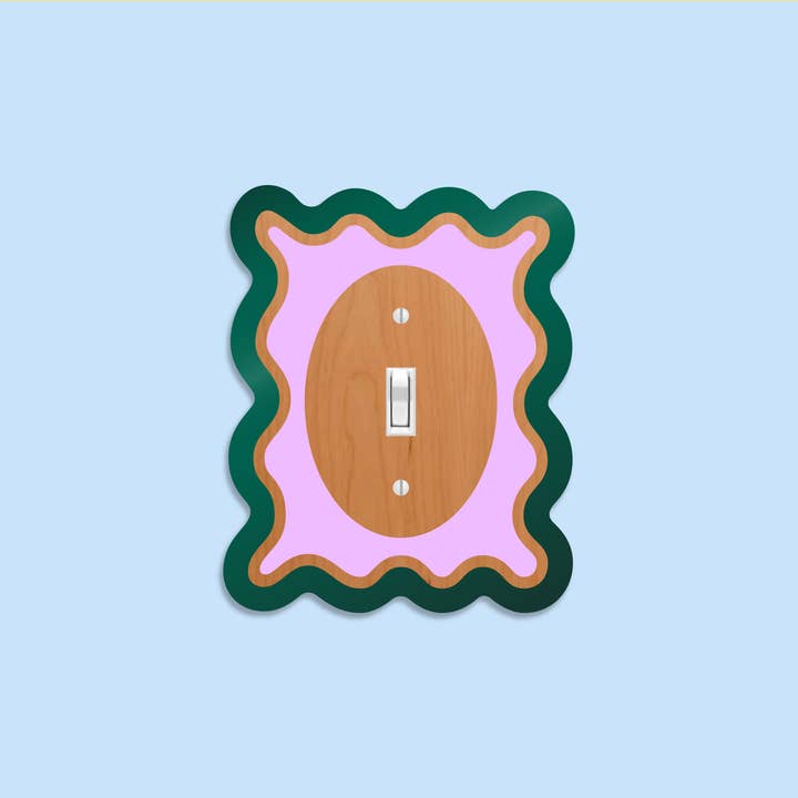 Wavy light switch cover for wholesale by Whimsy Makers